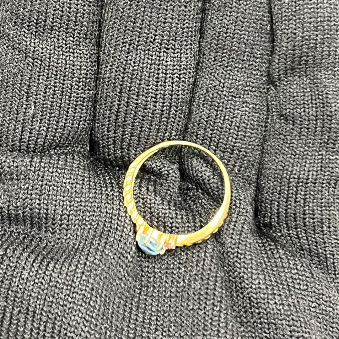 Gold, Gemstones Ring Gold, Light Blue, Pink Gold Hardware | Authentic Pre-Owned Luxury
