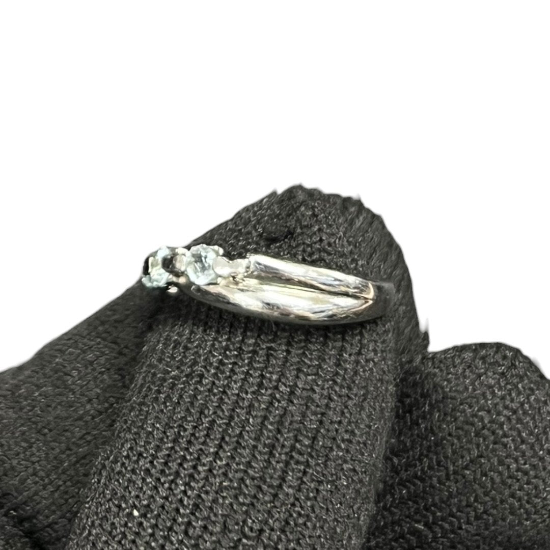 Platinum, Aquamarine Ring Silver, Light Blue Silver Hardware | Authentic Pre-Owned Luxury