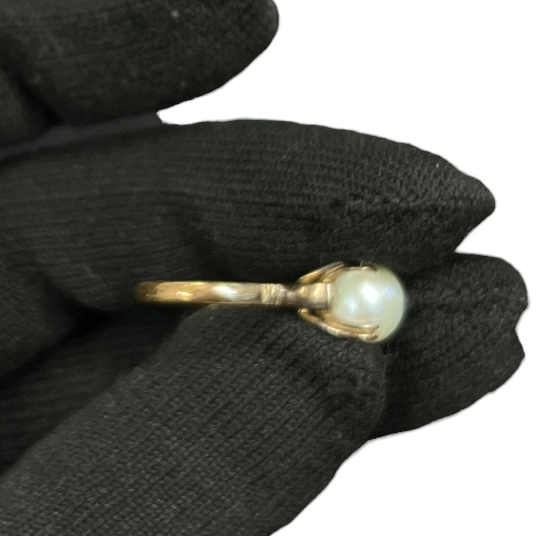18K Gold, Pearl Ring Yellow Gold, White Yellow Gold | Authentic Pre-Owned Luxury