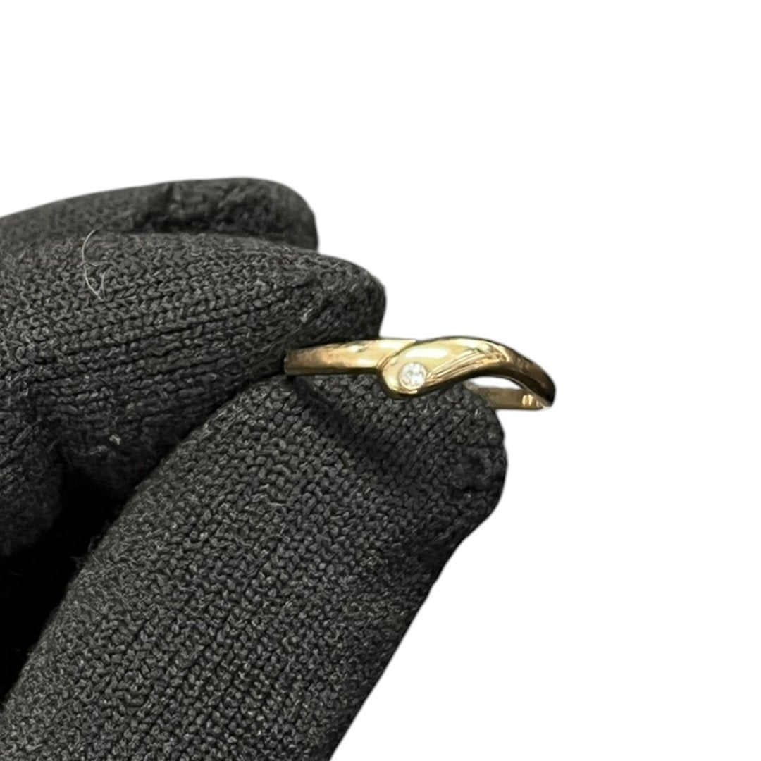 UNBRANDED Accessory 9K Gold Ring Gold, Clear | Authentic Pre-Owned Luxury