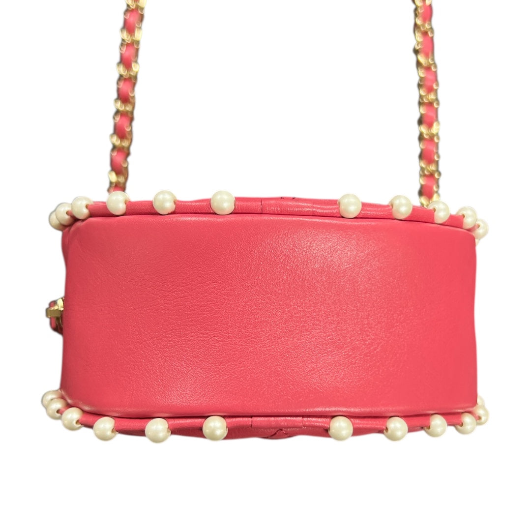 CHANEL Round Pearl Chain Shoulder Bag | Authentic Pre-Owned Luxury