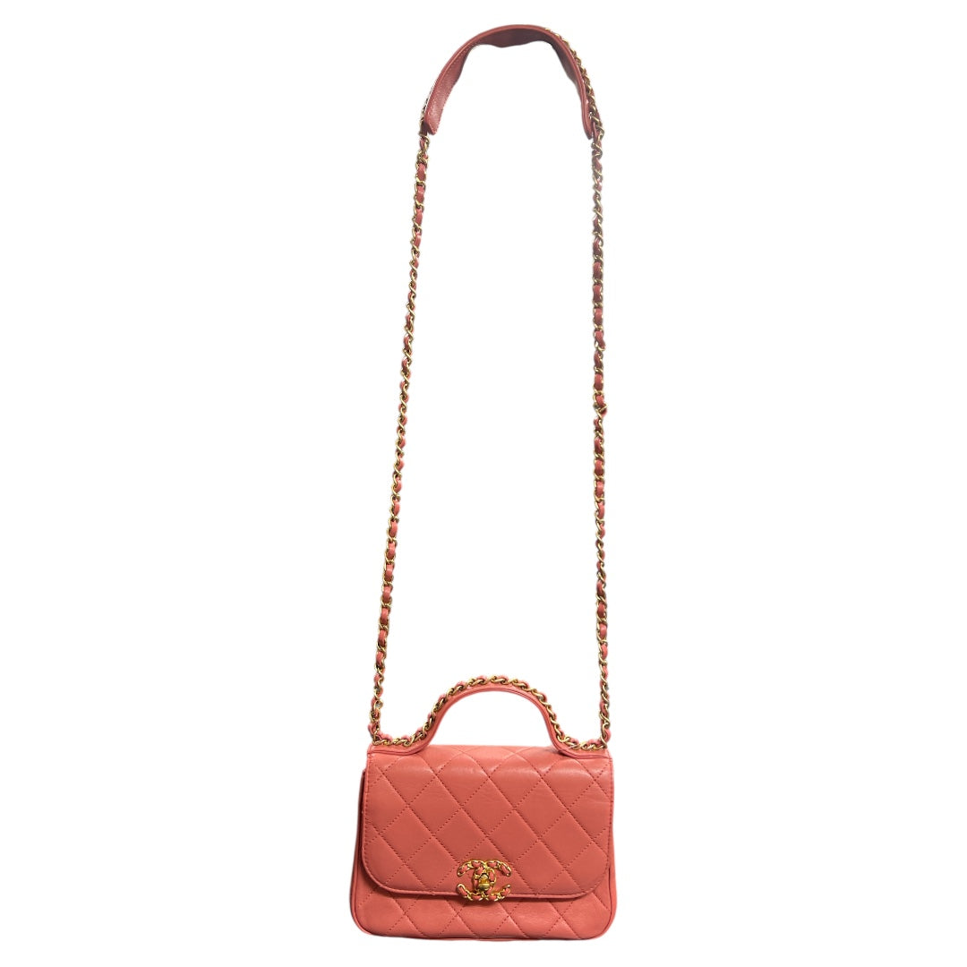 CHANEL Matelassé Top Handle Shoulder Bag | Authentic Pre-Owned Luxury
