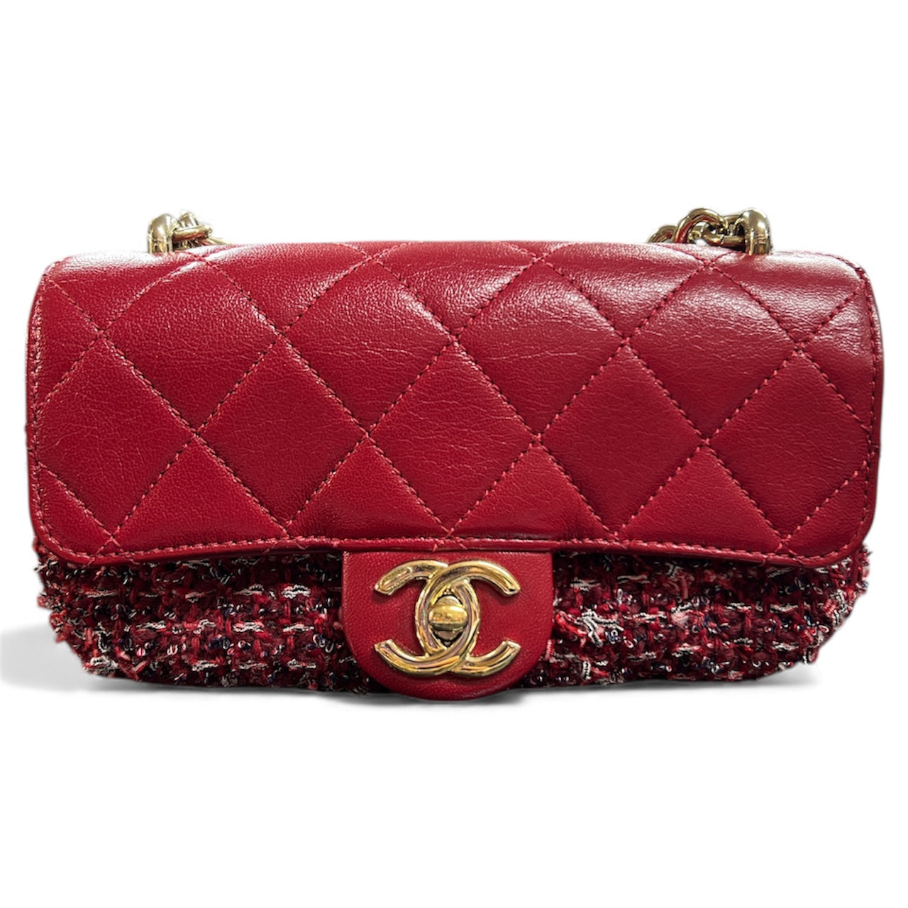 CHANEL Red Tweed Shoulder Bag | Authentic Pre-Owned Luxury