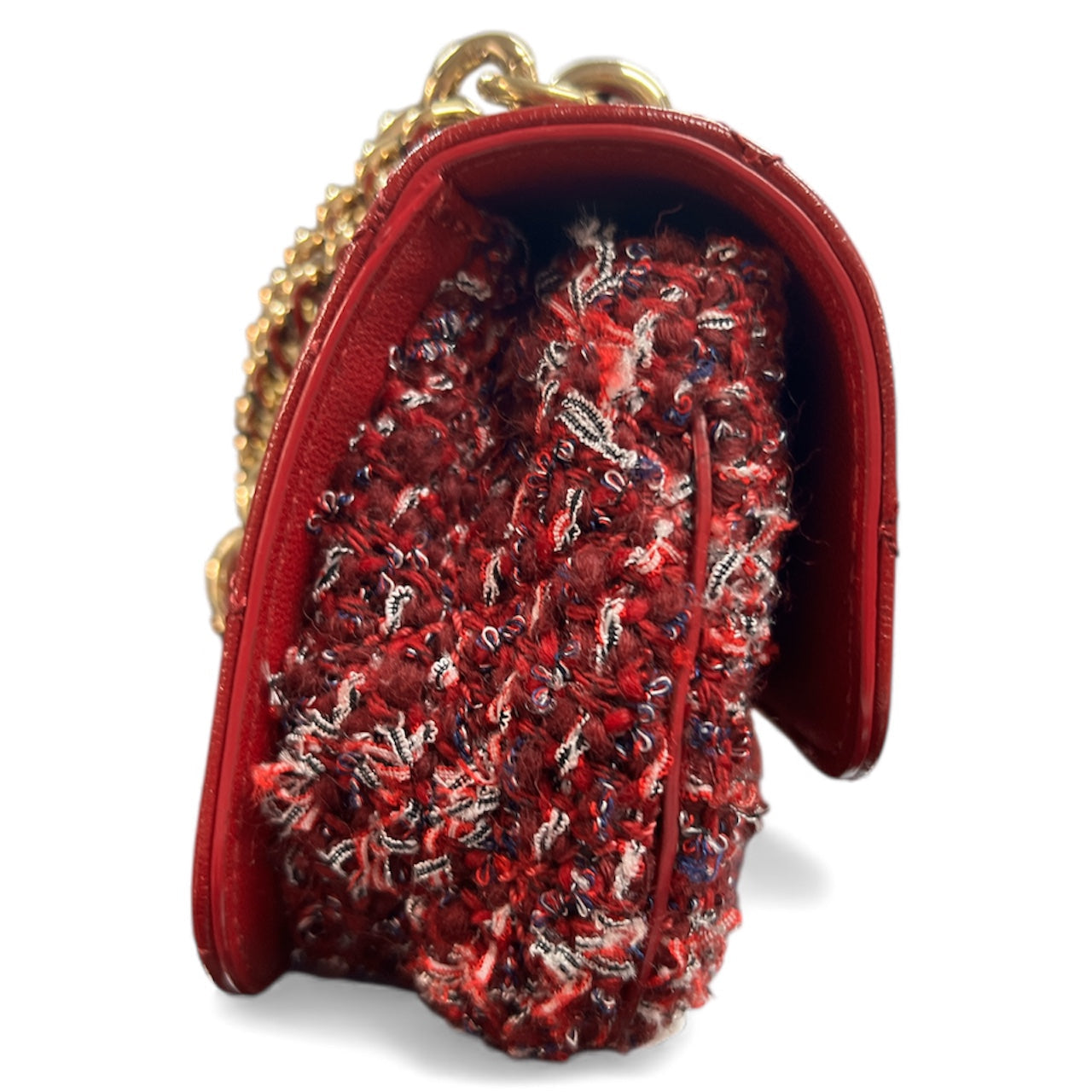 CHANEL Red Tweed Shoulder Bag | Authentic Pre-Owned Luxury