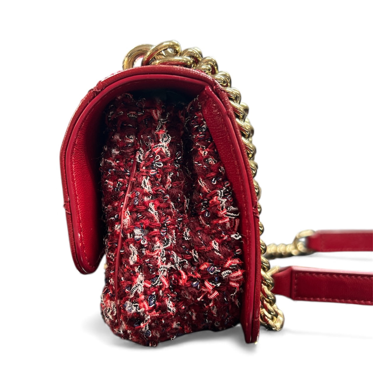 CHANEL Red Tweed Shoulder Bag | Authentic Pre-Owned Luxury