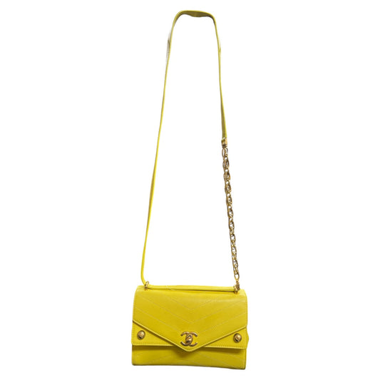 CHANEL Yellow Calfskin Shoulder Bag | Authentic Pre-Owned Luxury