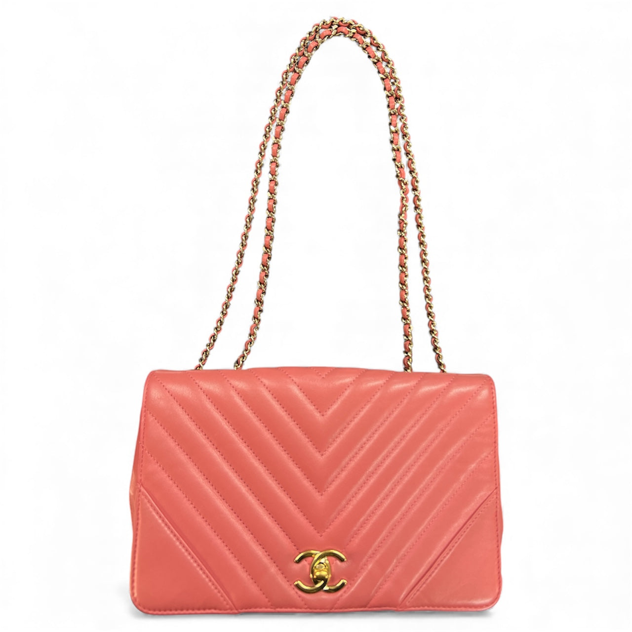 CHANEL Coral Pink Shoulder Bag | Authentic Pre-Owned Luxury
