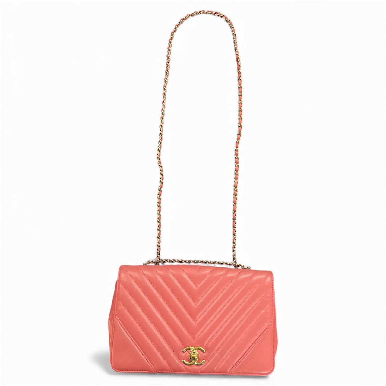 CHANEL Coral Pink Shoulder Bag | Authentic Pre-Owned Luxury