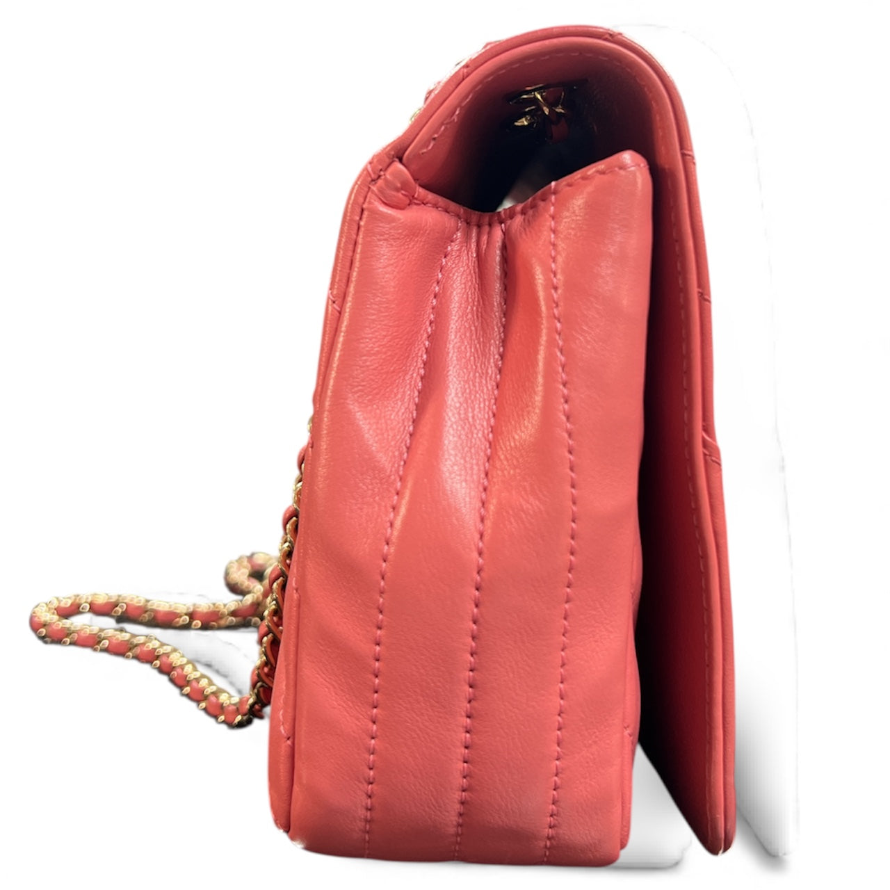 CHANEL Coral Pink Shoulder Bag | Authentic Pre-Owned Luxury
