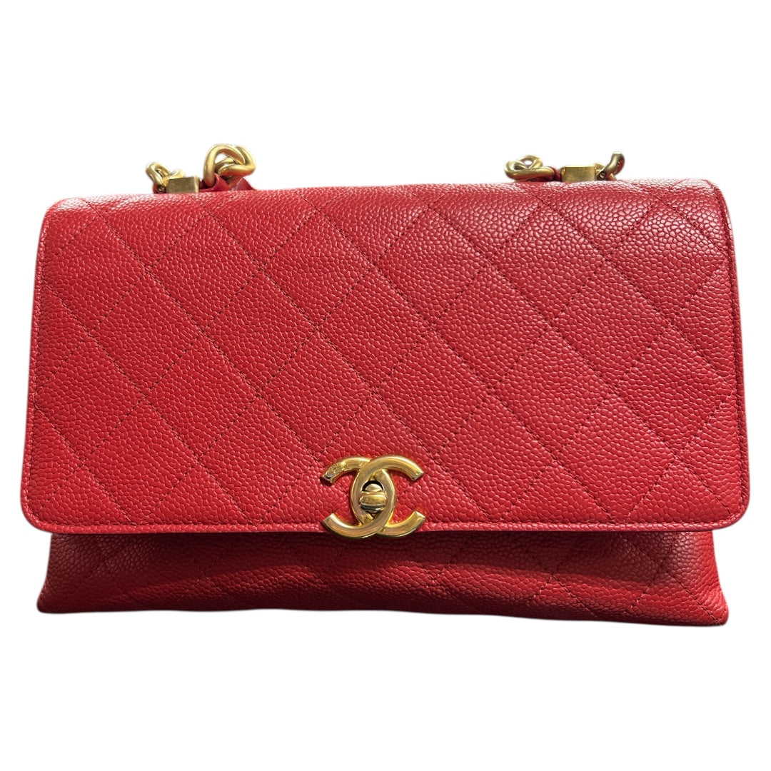 CHANEL Red Caviar Skin Shoulder Bag | Authentic Pre-Owned Luxury