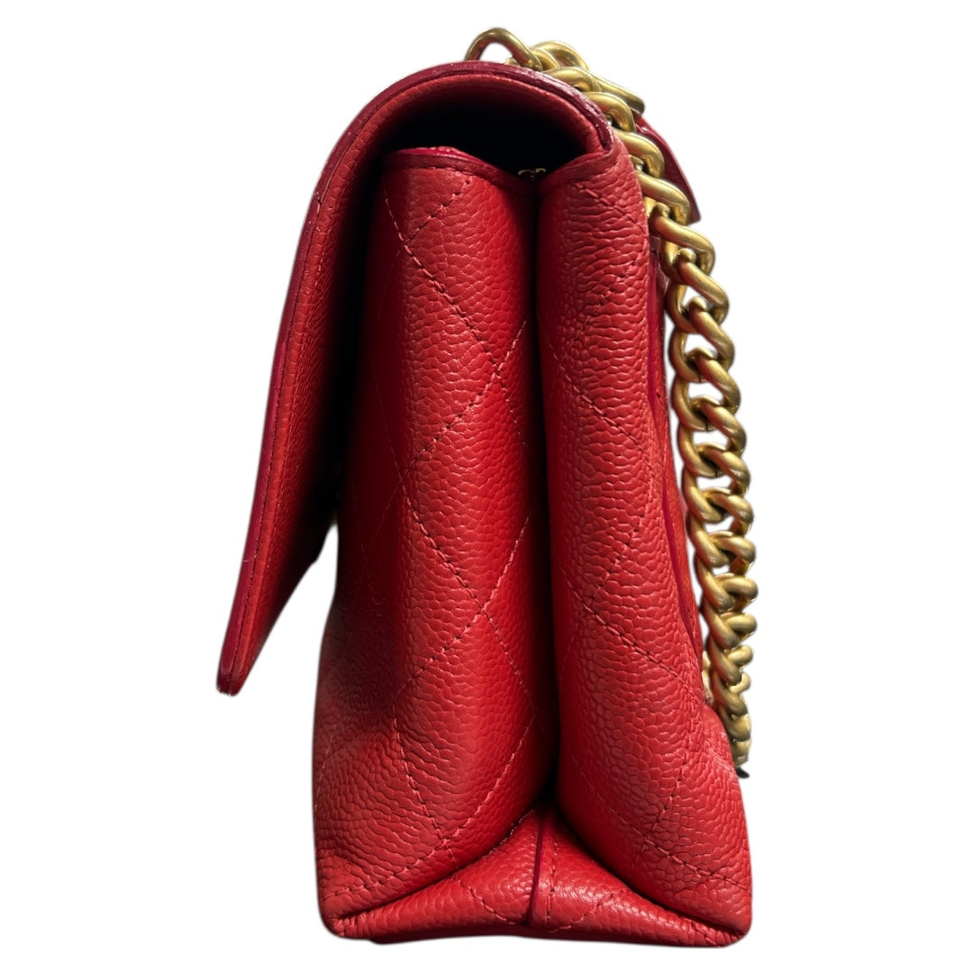 CHANEL Red Caviar Skin Shoulder Bag | Authentic Pre-Owned Luxury