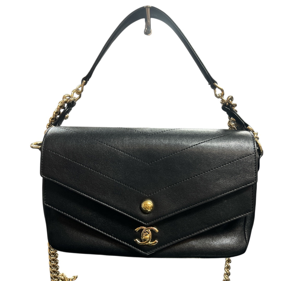 CHANEL Black 2-Way Shoulder Handbag | Authentic Pre-Owned Luxury