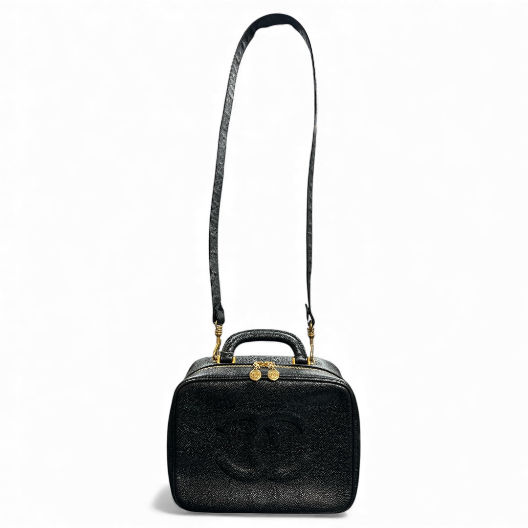 CHANEL Black Vanity 2-Way Shoulder Handbag | Authentic Pre-Owned Luxury