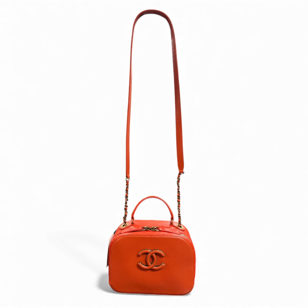CHANEL Orange 2-Way Shoulder Handbag | Authentic Pre-Owned Luxury