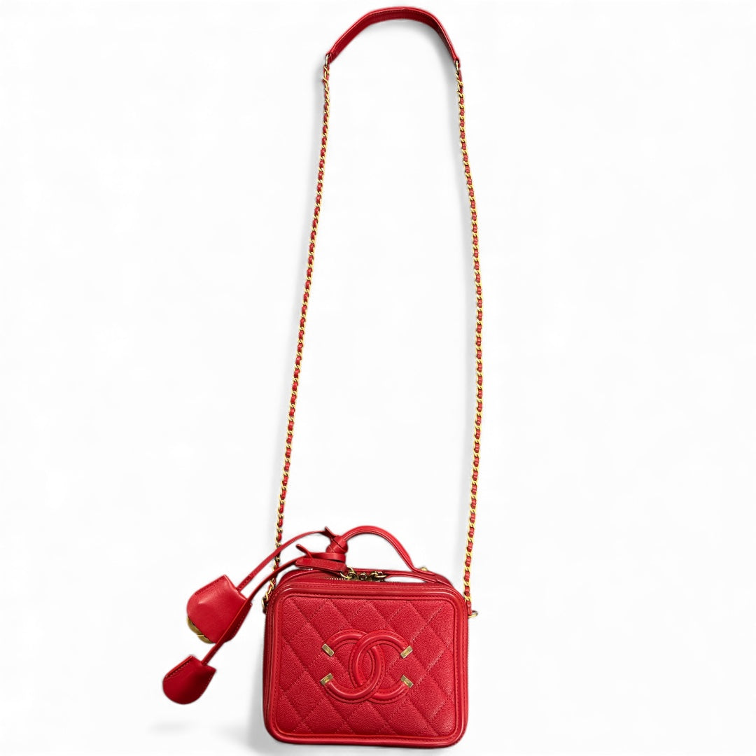 CHANEL Matelassé 2-Way Mini Vanity Bag | Authentic Pre-Owned Luxury