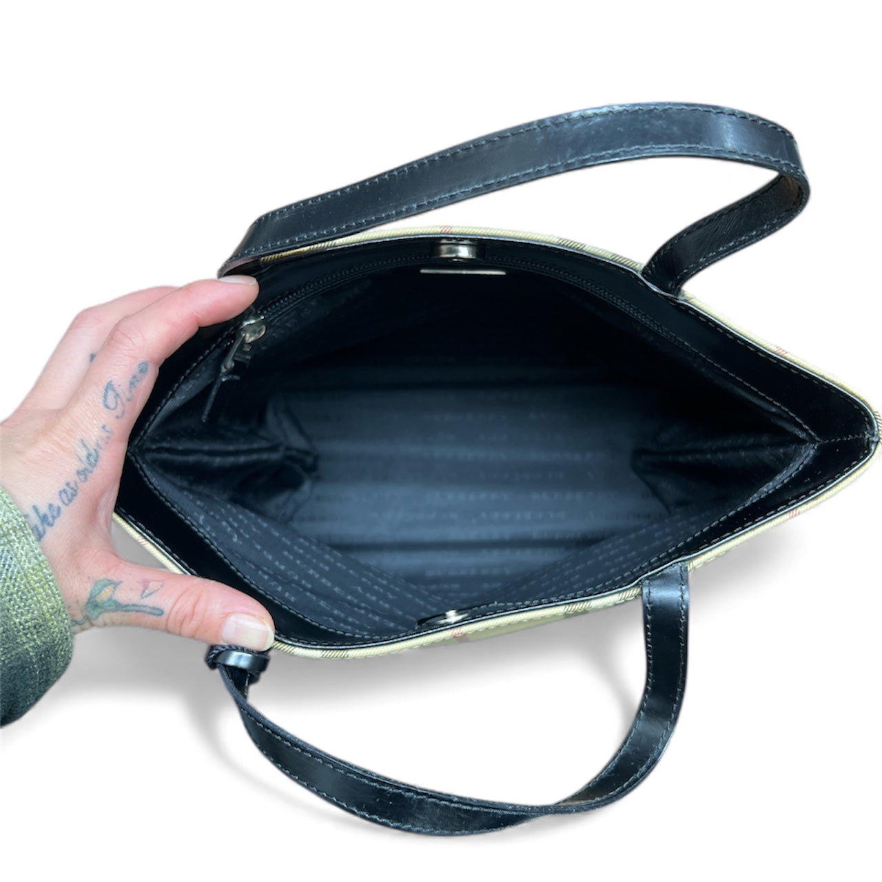 Burberry Check Pattern Tote Bag | Authentic Pre-Owned Luxury