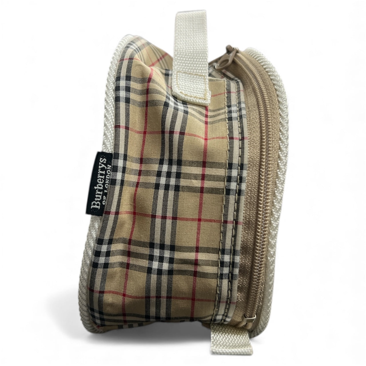 Burberry s Check Pattern Round Pouch | Authentic Pre-Owned Luxury