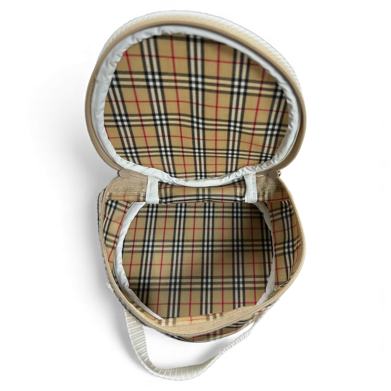Burberry s Check Pattern Round Pouch | Authentic Pre-Owned Luxury