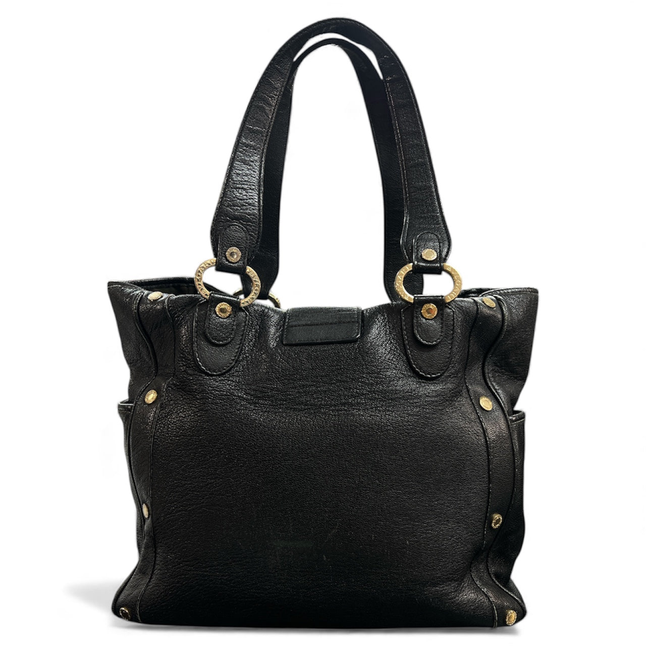 BVLGARI Black Leather Tote Bag | Authentic Pre-Owned Luxury