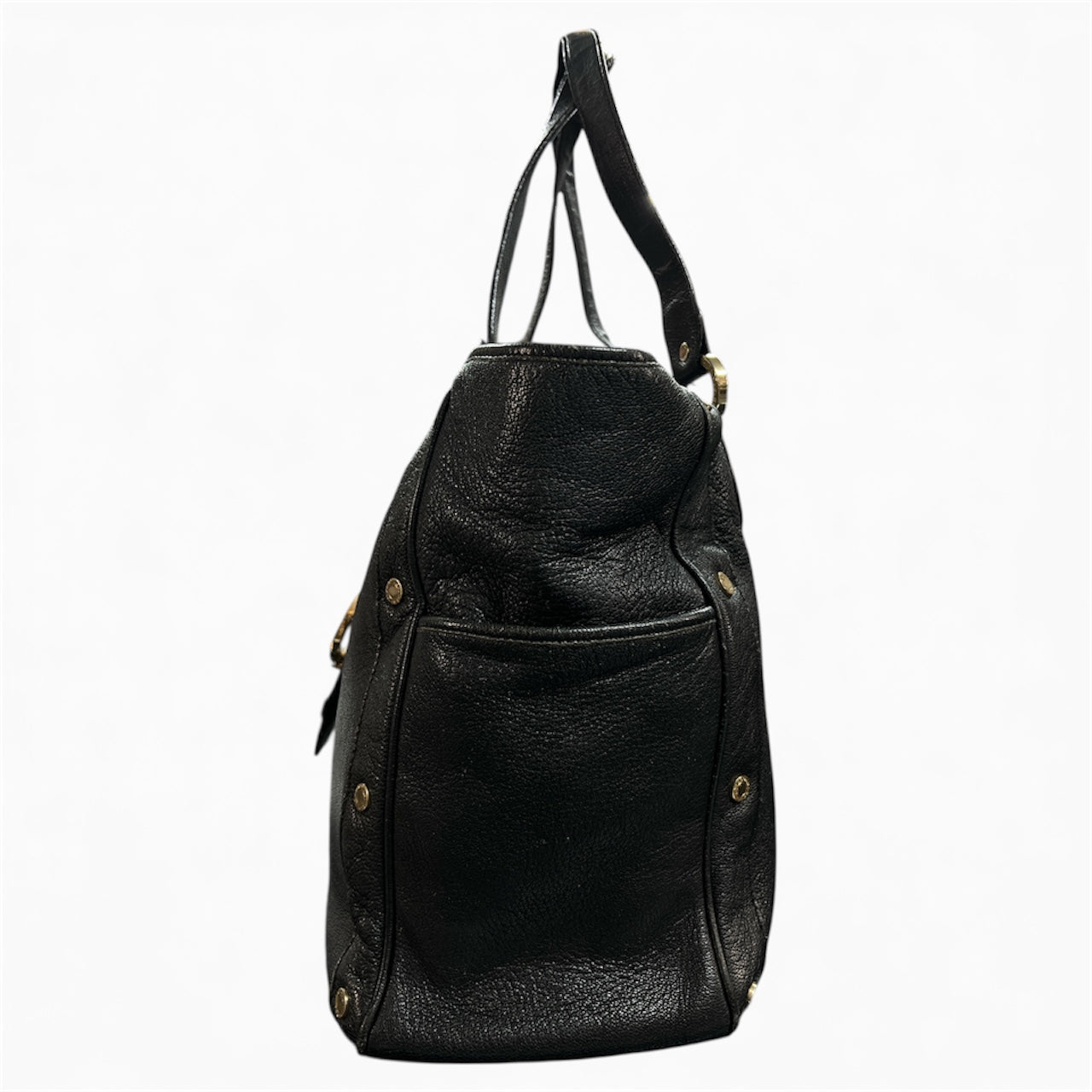 BVLGARI Black Leather Tote Bag | Authentic Pre-Owned Luxury