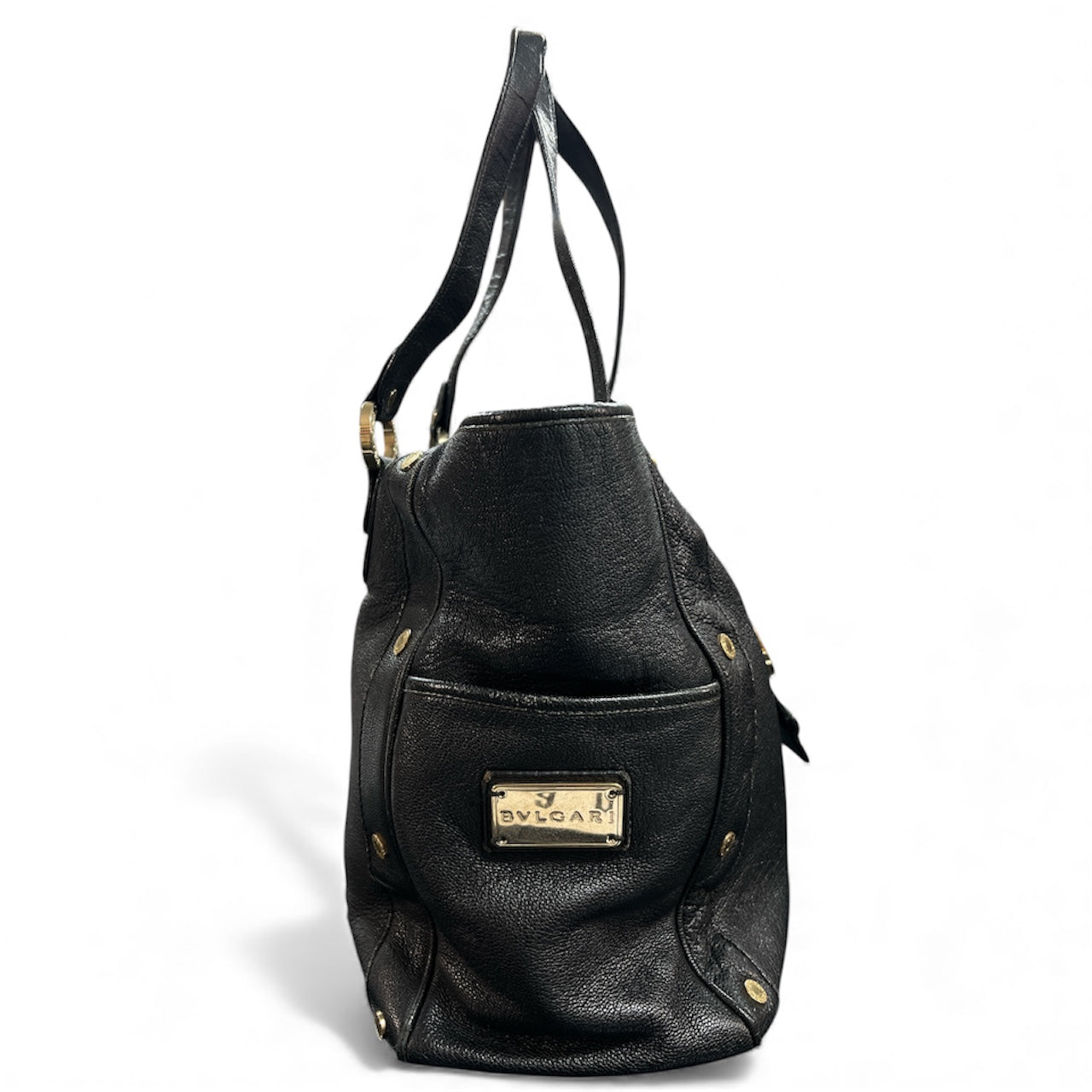 BVLGARI Black Leather Tote Bag | Authentic Pre-Owned Luxury