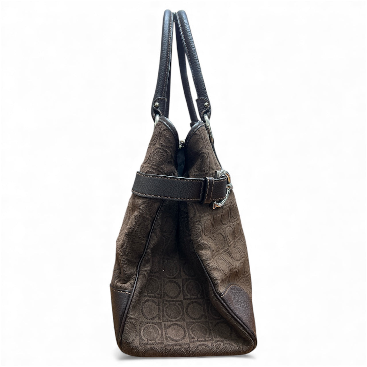 FERRAGAMO Brown Logo Tote Bag | Authentic Pre-Owned Luxury