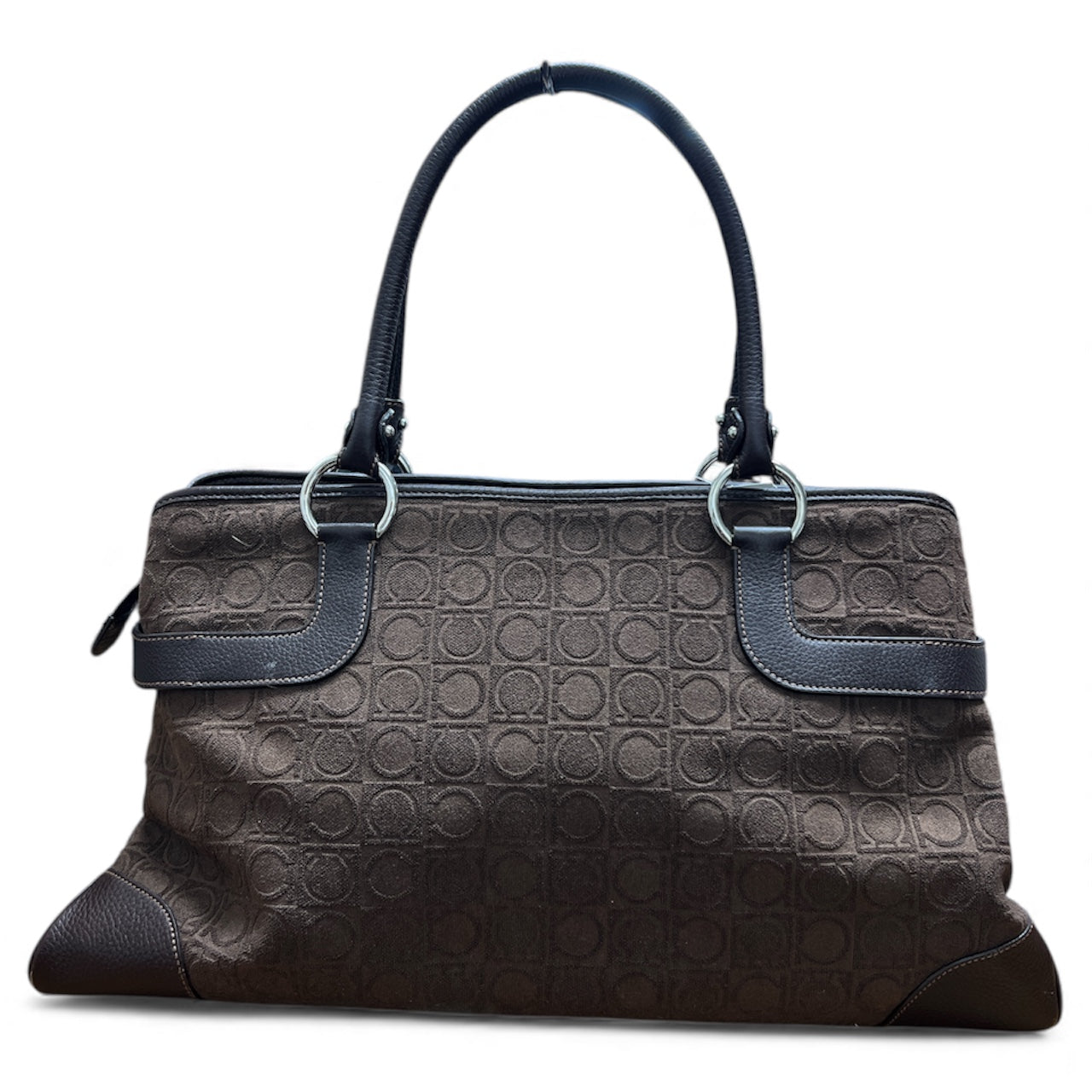 FERRAGAMO Brown Logo Tote Bag | Authentic Pre-Owned Luxury