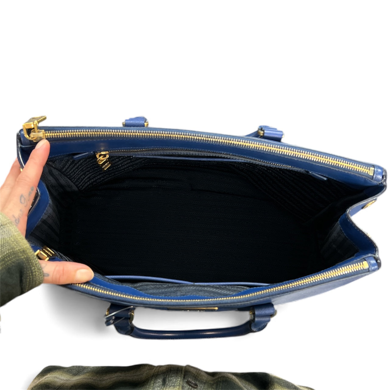PRADA Navy Leather Business Bag | Authentic Pre-Owned Luxury