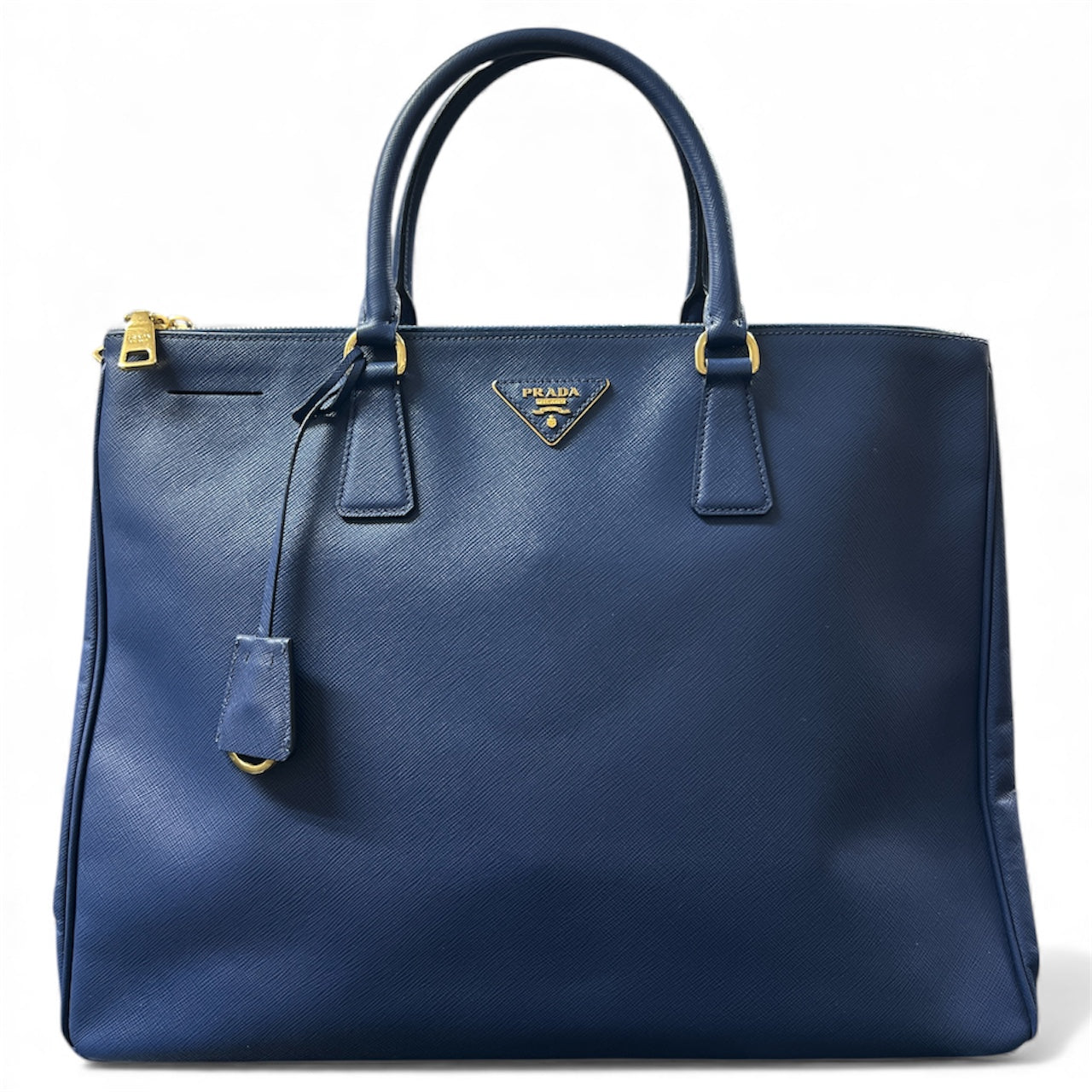 PRADA Navy Leather Tote Bag | Authentic Pre-Owned Luxury