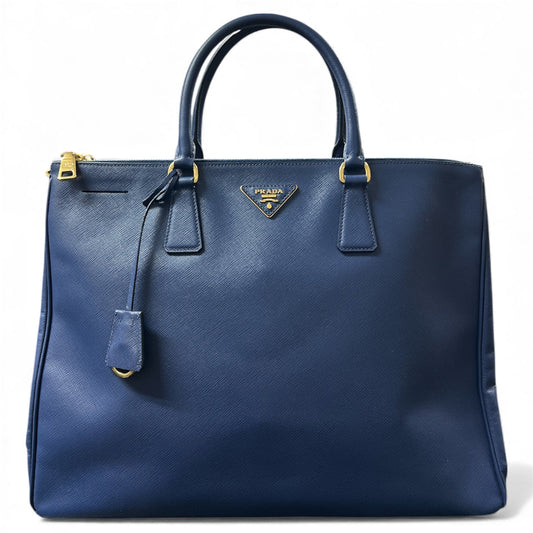 PRADA Navy Leather Tote Bag | Authentic Pre-Owned Luxury