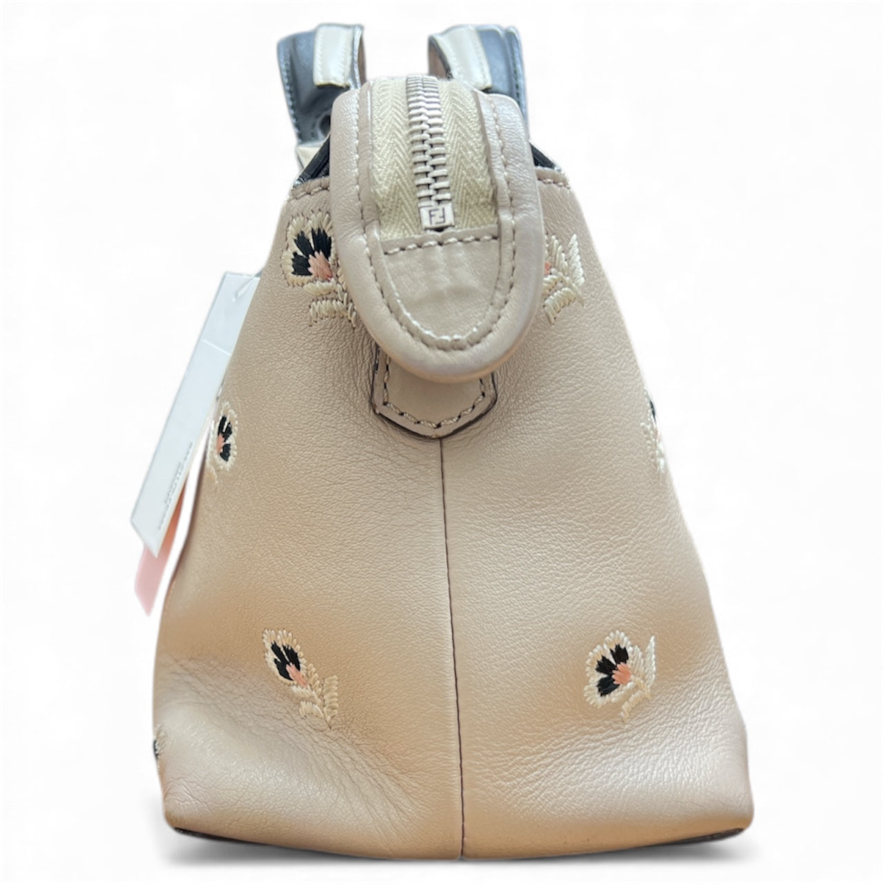 FENDI Embroidered Design Beige Leather Bag | Authentic Pre-Owned Luxury
