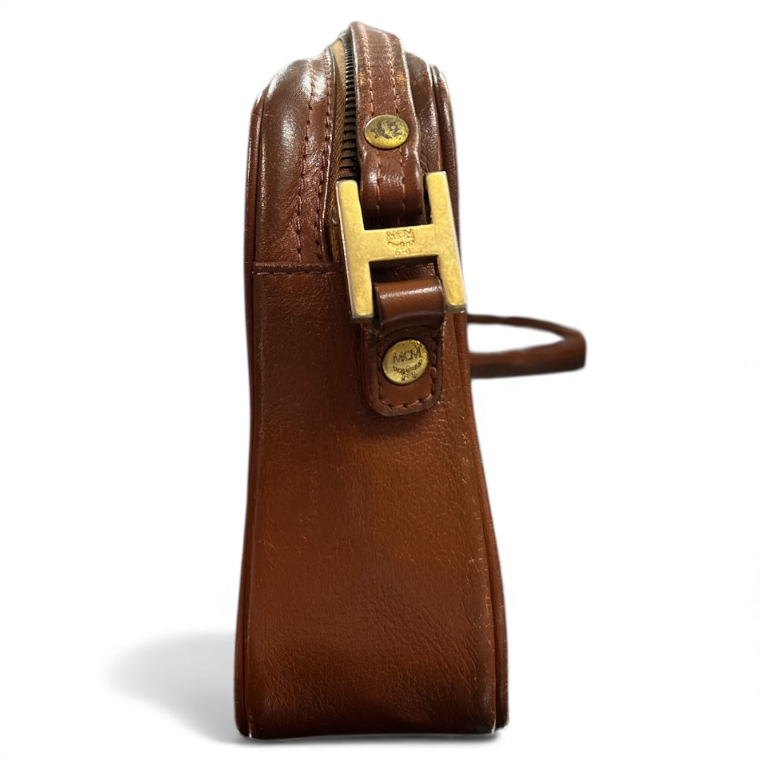MCM Leather Sacoche Brown | Authentic Pre-Owned Luxury