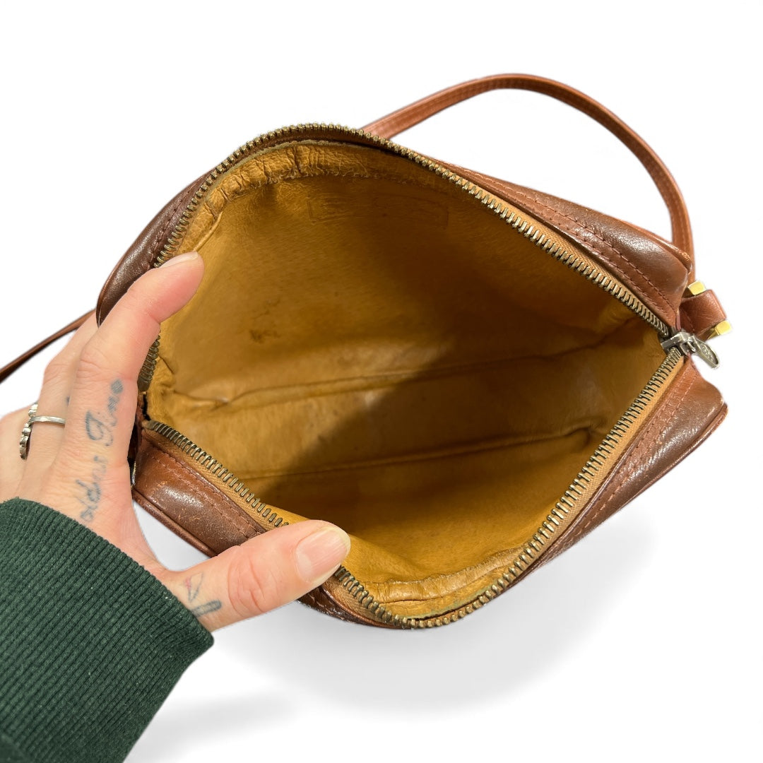MCM Leather Sacoche Brown | Authentic Pre-Owned Luxury