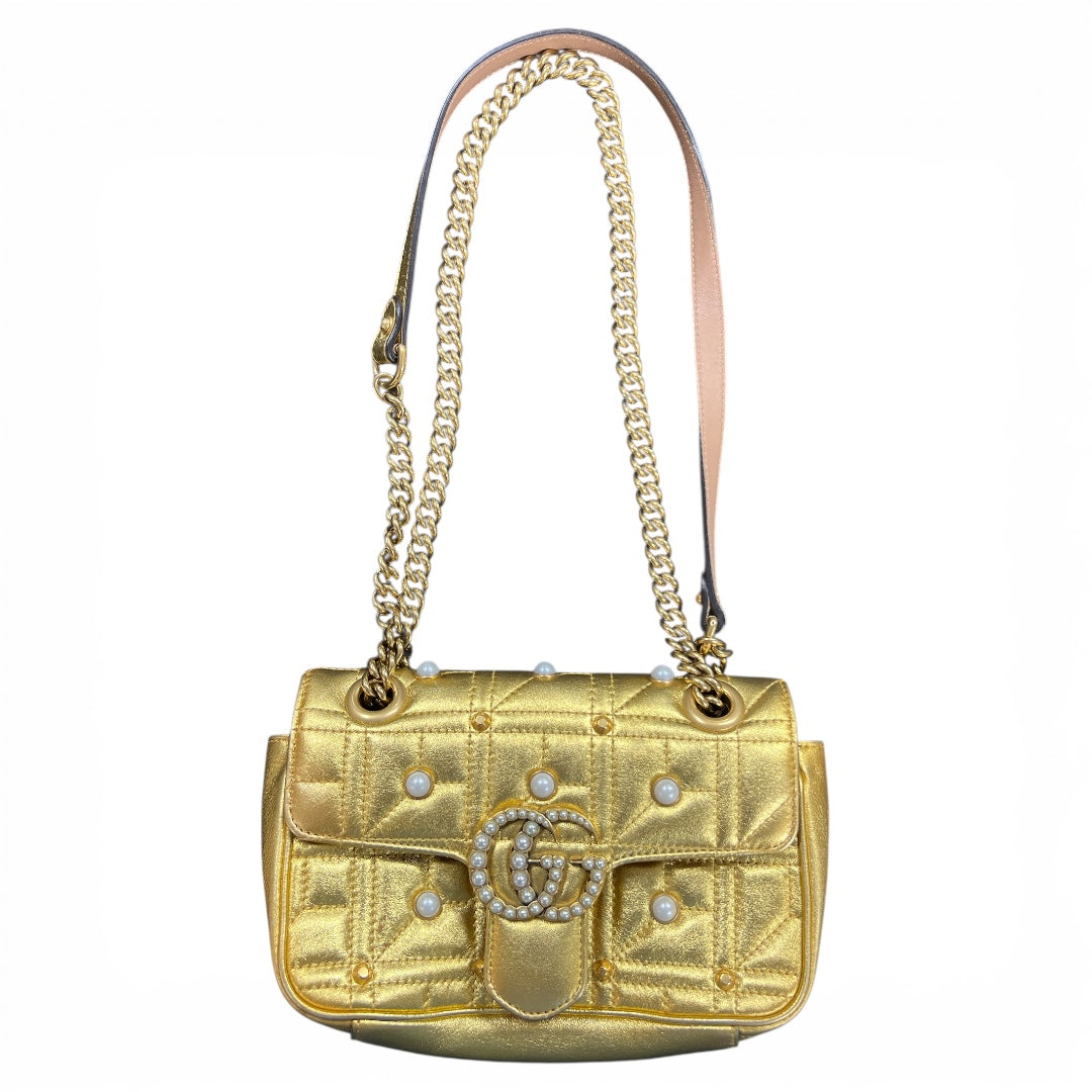 GUCCI GG Marmont Pearl x Leather | Authentic Pre-Owned Luxury