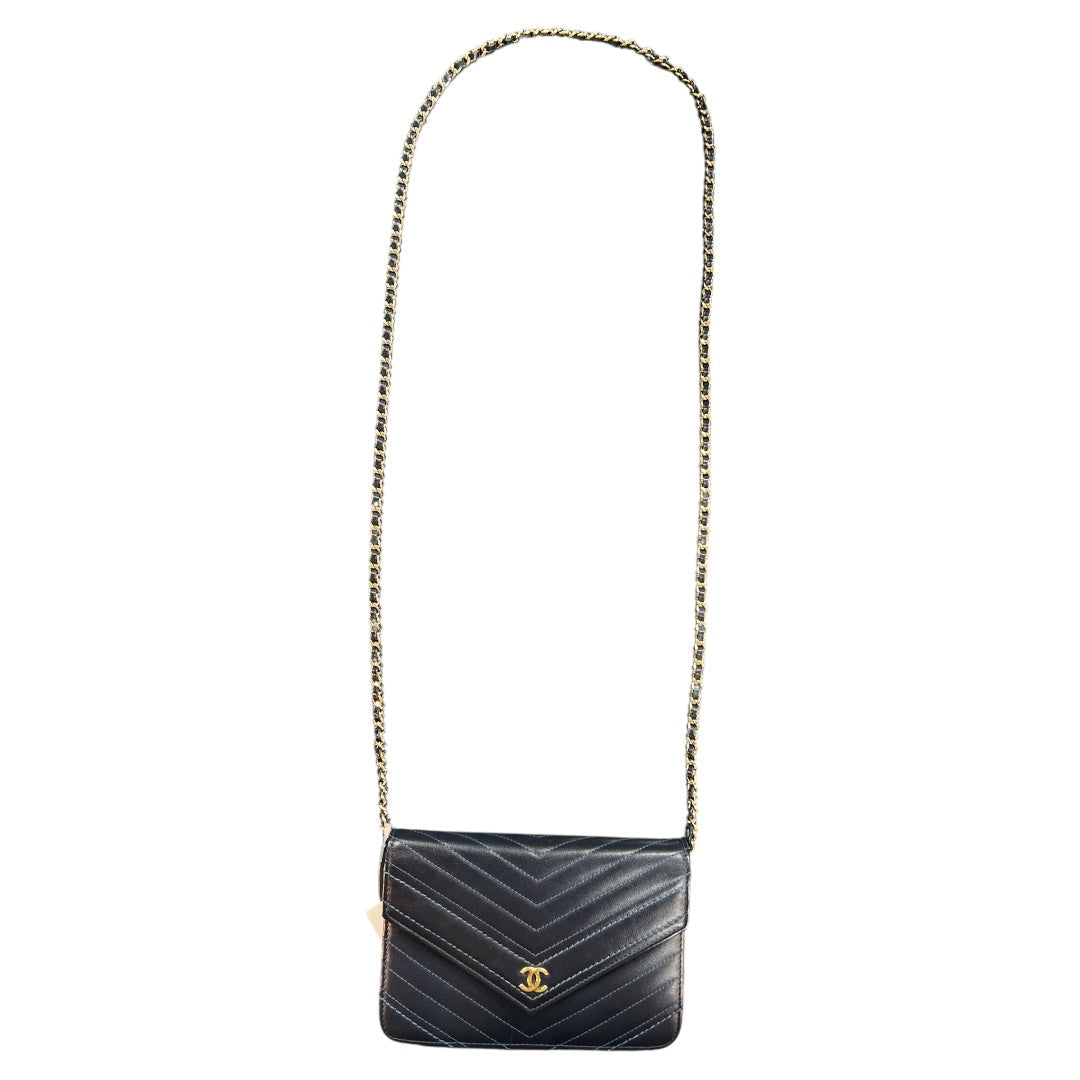 CHANEL Chevron V-Stitch Chain Shoulder Bag | Authentic Pre-Owned Luxury