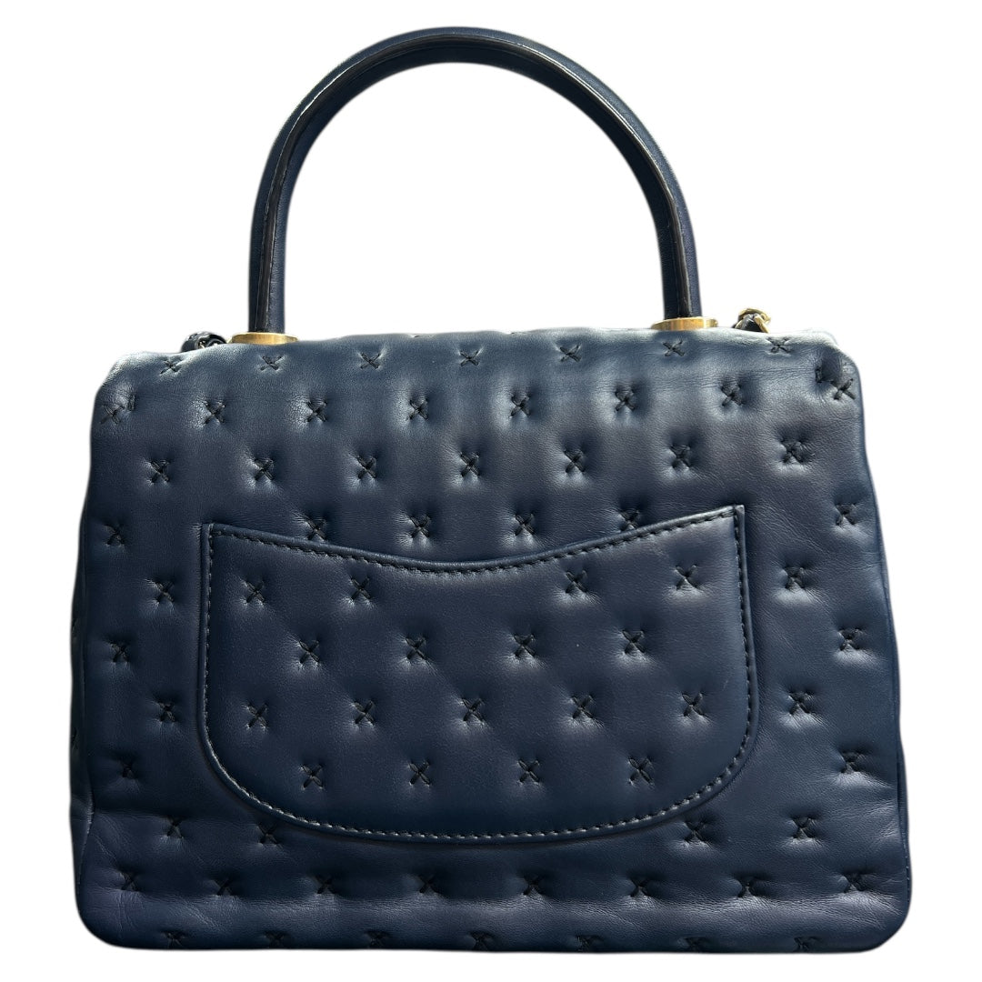 CHANEL Navy Top Handle Flap Bag | Authentic Pre-Owned Luxury