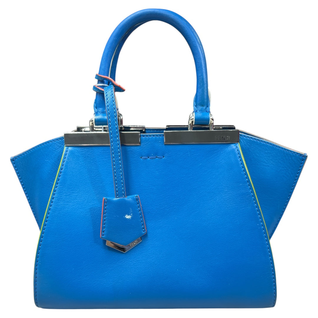 FENDI 3Jours Leather Top Handle Shoulder Bag Blue | Authentic Pre-Owned Luxury