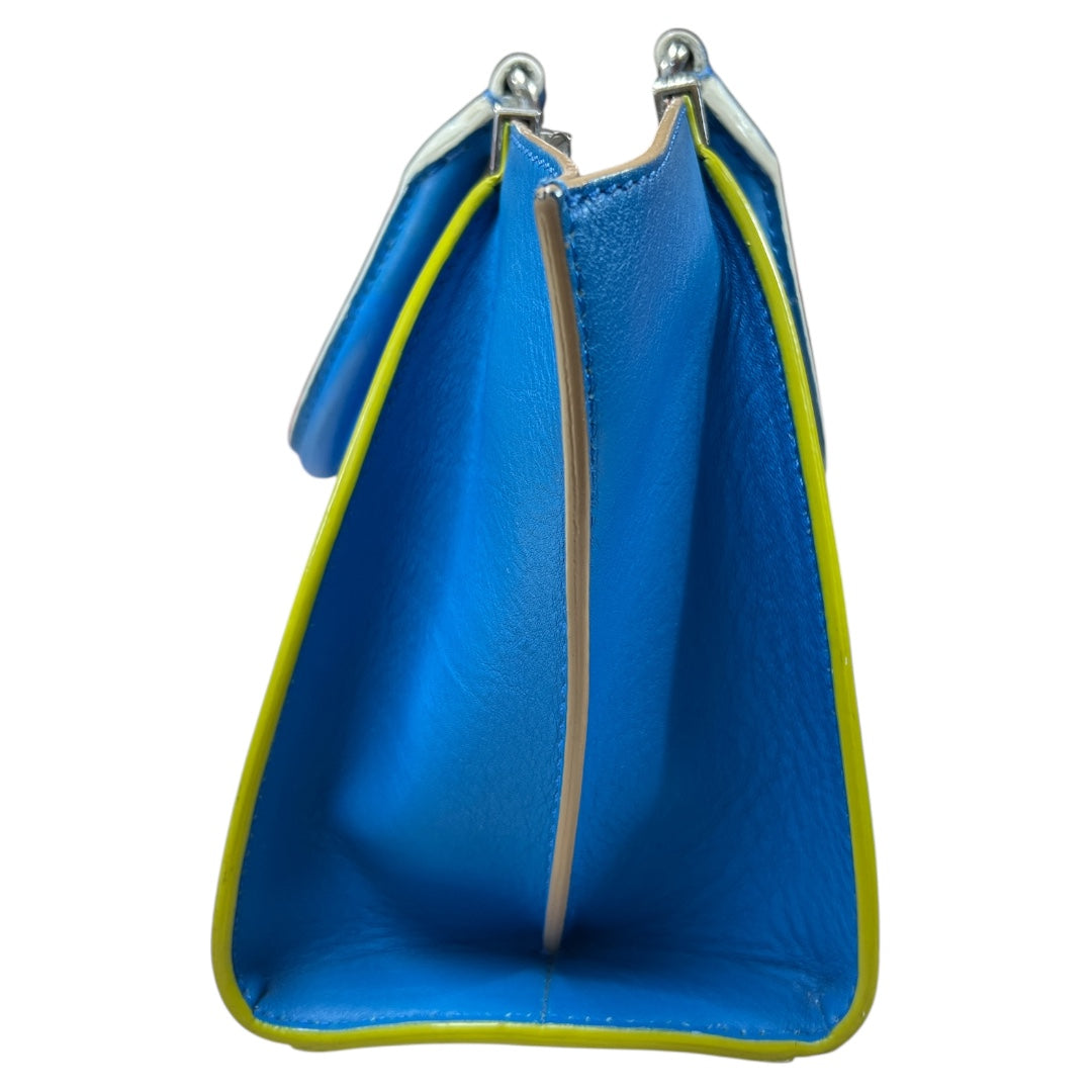 FENDI 3Jours Leather Top Handle Shoulder Bag Blue | Authentic Pre-Owned Luxury