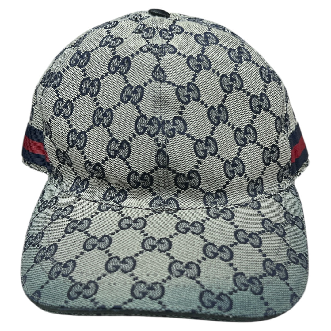 GUCCI GG Supreme Web Stripe Baseball Cap | Authentic Pre-Owned Luxury