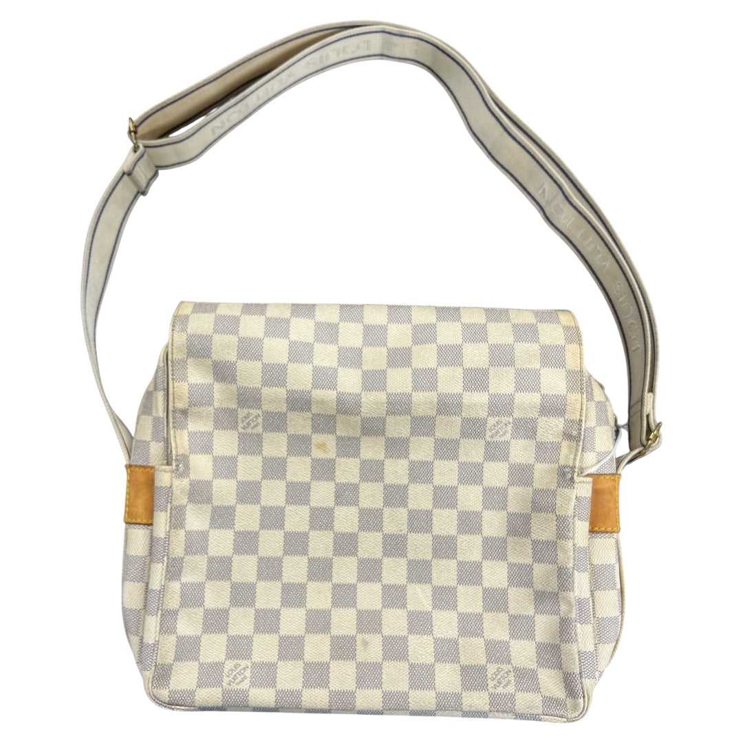 LOUIS VUITTON Damier Azur Naviglio Messenger Shoulder Bag | Authentic Pre-Owned Luxury
