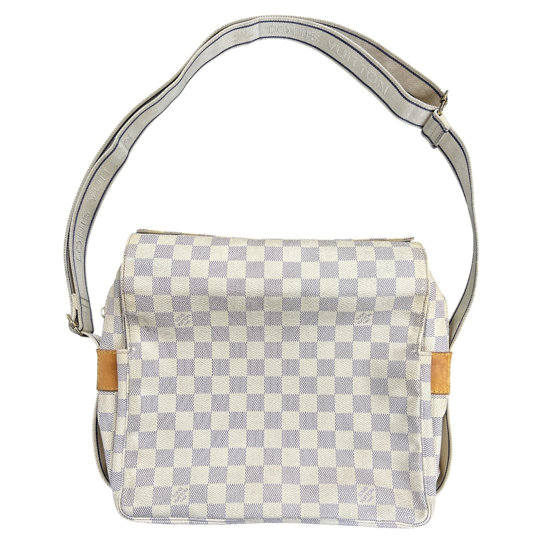 LOUIS VUITTON Damier Azur Naviglio Messenger Shoulder Bag | Authentic Pre-Owned Luxury