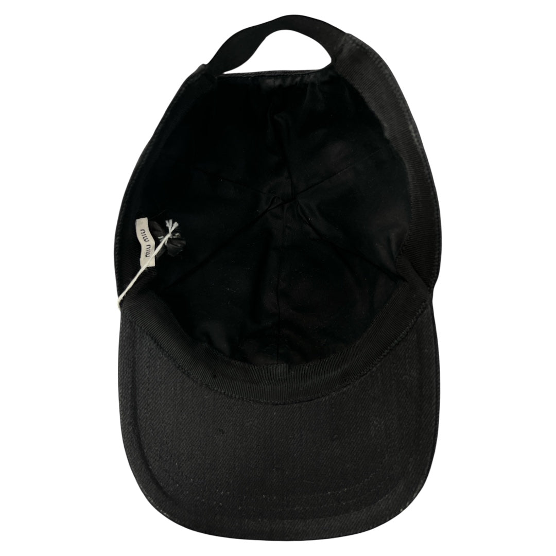 Miu Miu Club Logo Baseball Cap Black | Authentic Pre-Owned Luxury