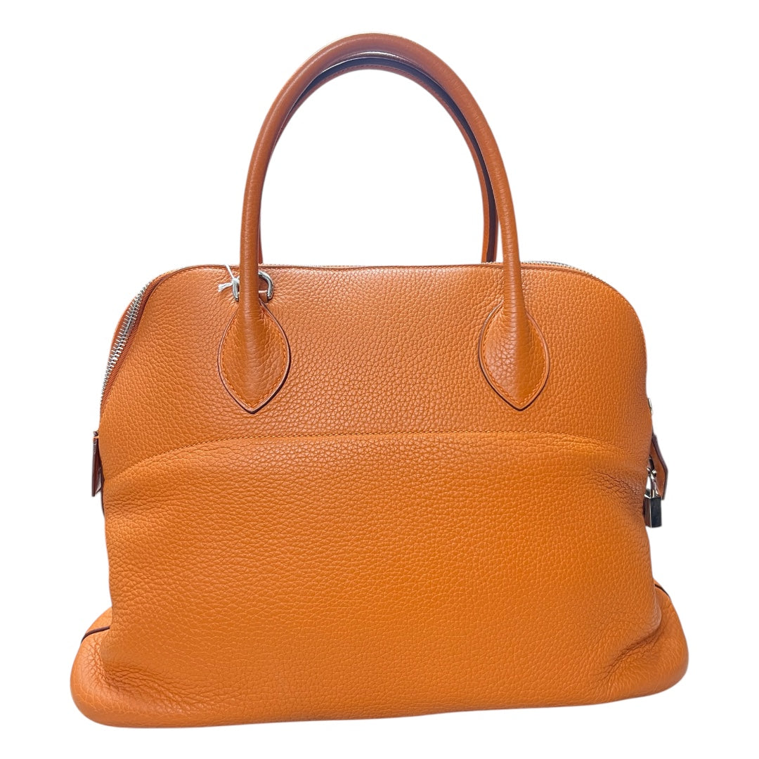 HERMES Bolide 31 Orange Taurillon Leather Gold Hardware Handbag | Authentic Pre-Owned Luxury