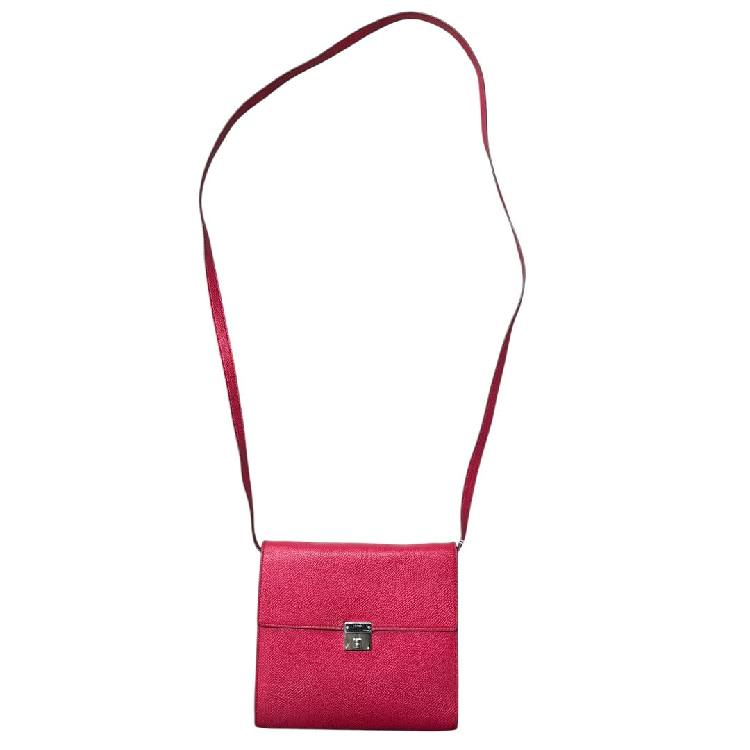 HERMES Click 16 Pochette Crossbody Bag Pink Leather Shoulder Bag | Authentic Pre-Owned Luxury