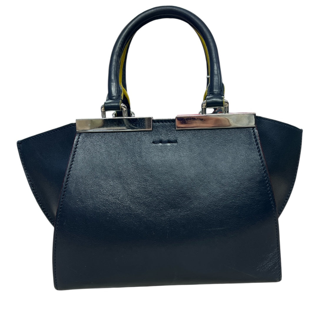 FENDI Petite 2Jours Leather 2-Way Top Handle Shoulder Bag Black | Authentic Pre-Owned Luxury