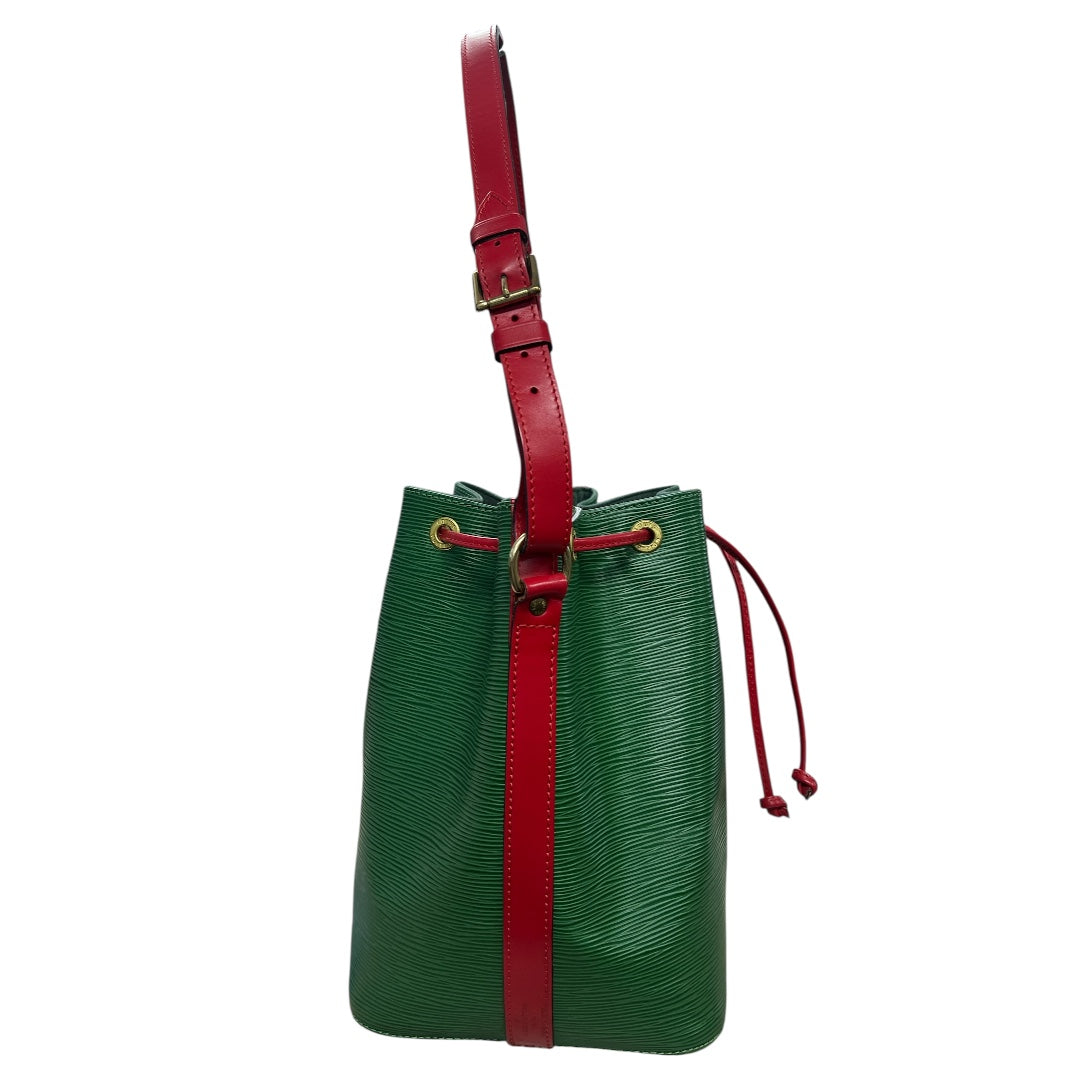 LOUIS VUITTON Epi Petit Noe Bicolor Leather Shoulder Bag Green Red | Authentic Pre-Owned Luxury