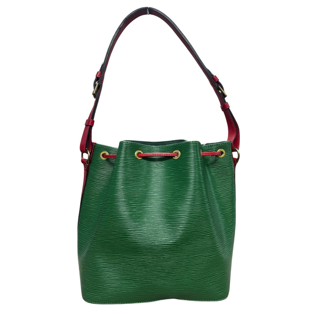 LOUIS VUITTON Epi Petit Noe Bicolor Leather Shoulder Bag Green Red | Authentic Pre-Owned Luxury