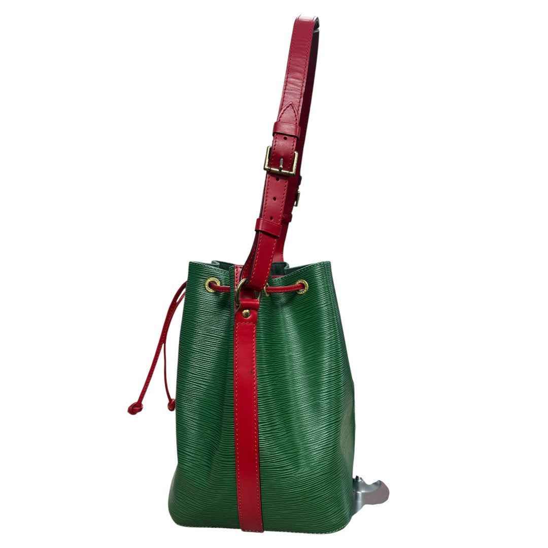 LOUIS VUITTON Epi Petit Noe Bicolor Leather Shoulder Bag Green Red | Authentic Pre-Owned Luxury