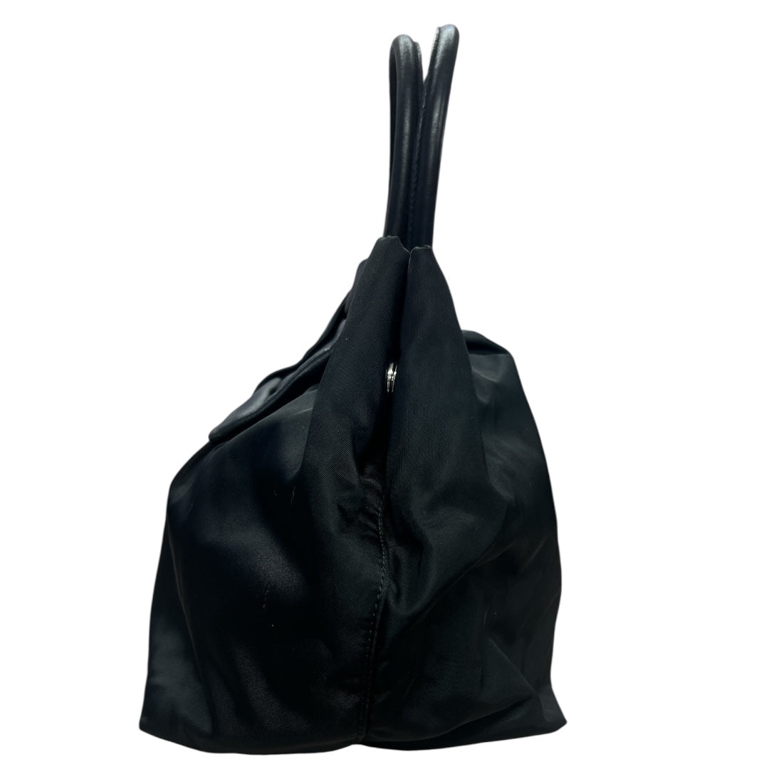 PRADA Nylon Bow Handbag Tote Bag Black | Authentic Pre-Owned Luxury