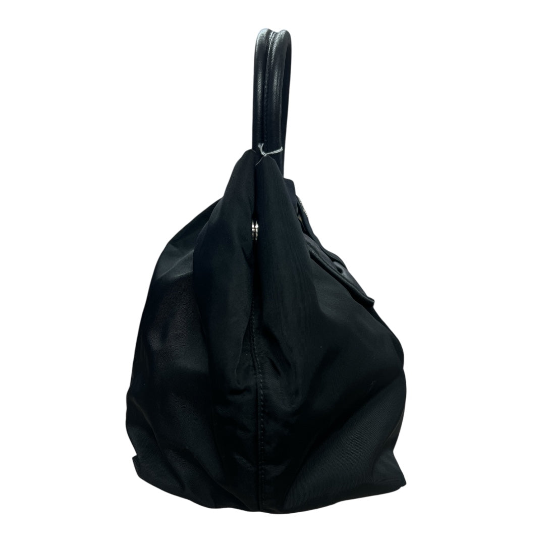 PRADA Nylon Bow Handbag Tote Bag Black | Authentic Pre-Owned Luxury